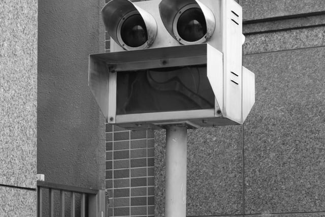 Roadside traffic monitoring equipment on a pole